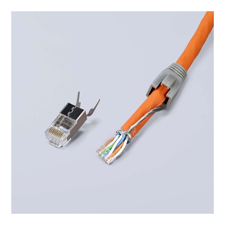 KNIPEX Krimptang voor RJ45 Westernstekkers met meercomponentenhandvat, bruin 190 mm 97 51 13 SB