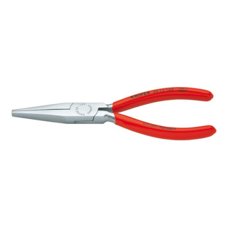 Knipex Langbeckzange verchromt mit Kunststoff überzogen und flachen Backen 140mm