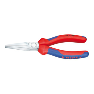 Knipex Langbeckzange verchromt mit Mehrkomponenten-Hüllen und flachen Backen 140mm