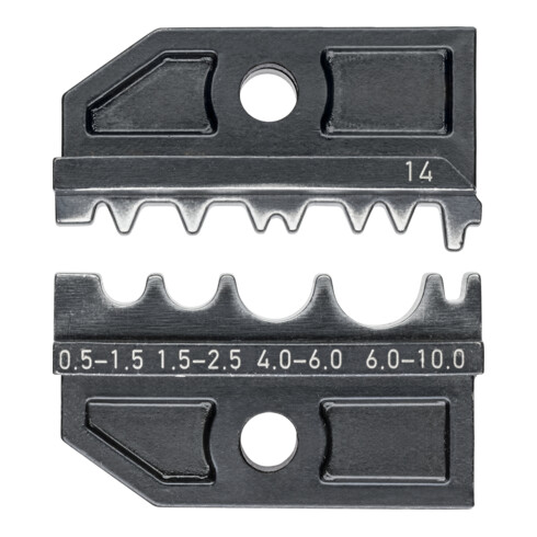 KNIPEX Matrice di crimpaggio per capicorda non isolati a compressione, testa e connettori AWG 20-7 capacità 0,5-10mm²