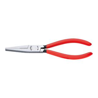 Knipex Mechanikerzange schwarz atramentiert mit Kunststoff überzogen und flachen Backen 200mm
