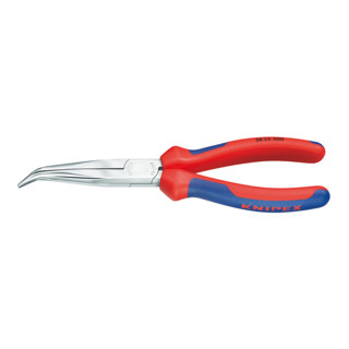 Knipex Mechanikerzange verchromt mit Mehrkomponenten-Hüllen und flach-runden Backen 200mm 40° gewinkelt