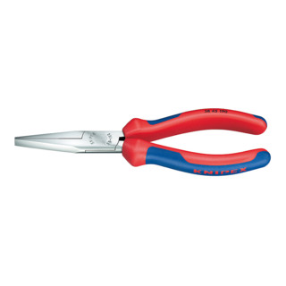 Knipex Mechanikerzange verchromt mit Mehrkomponenten-Hüllen und flachen Backen 200mm