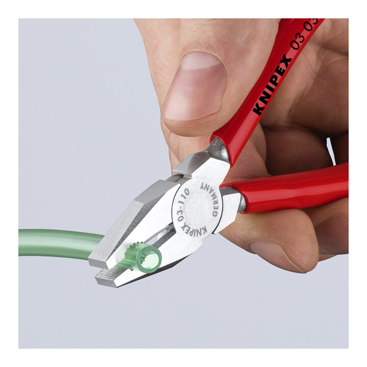 KNIPEX Mini-combinatietang 03 03 110, kunststof gecoat, verchroomd, 110 mm