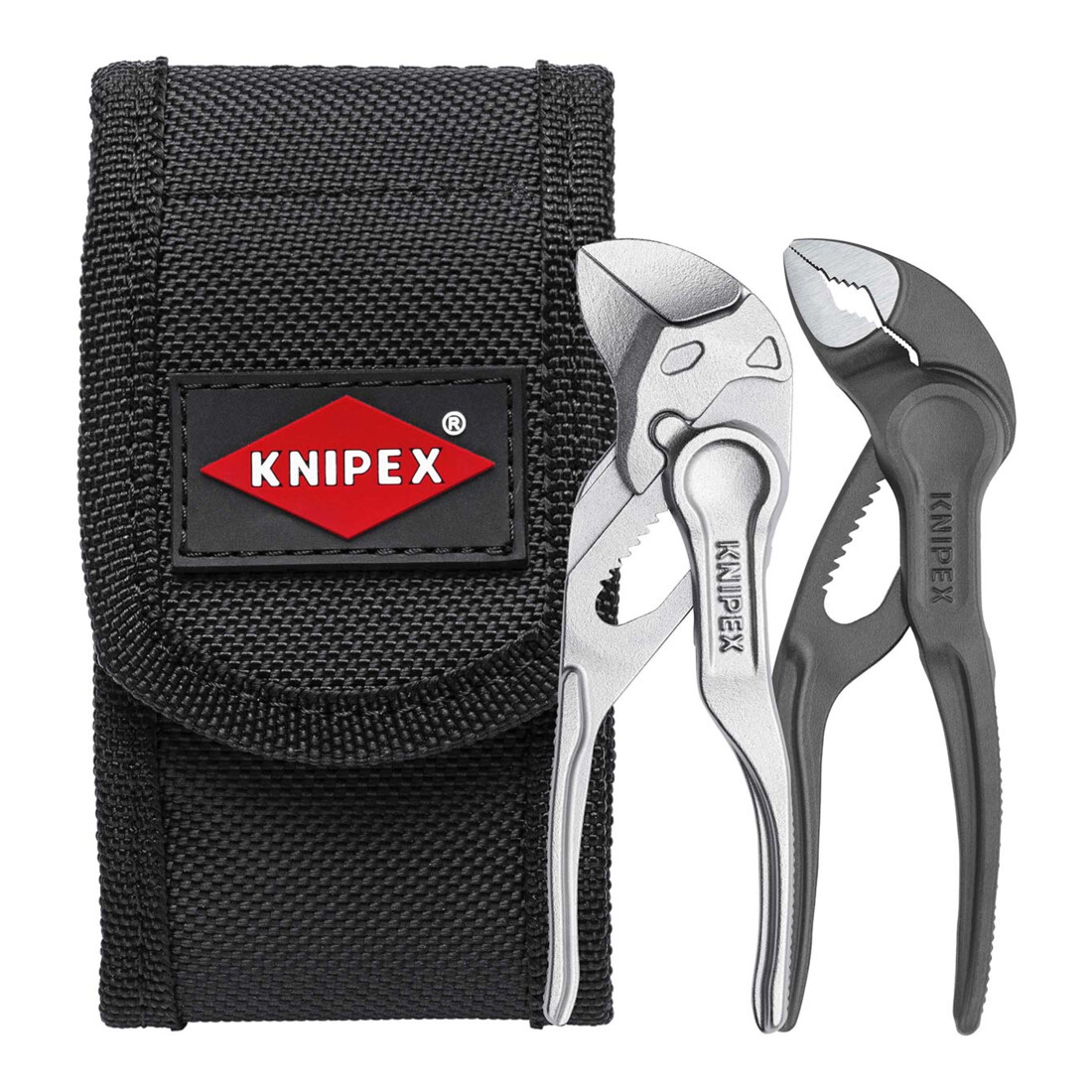 KNIPEX Mini set pinze XS 2 pezzi 110 mm in borsa da cintura 00 20 72 V04