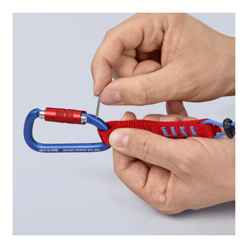 KNIPEX Moschettone per materiali 00 50 03 T BK, 81mm