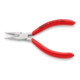 KNIPEX Pince à becs demi-ronds, droite, chromée, avec gaine 125 mm