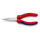 KNIPEX Pince à becs demi-ronds, droite, chromée, avec gaine 140 mm-1