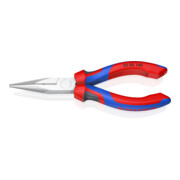 KNIPEX Pince à becs demi-ronds, droite, chromée, avec gaine 160 mm