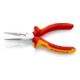 KNIPEX Pince à becs demi-ronds, droite isolée suivant VDE 160 mm