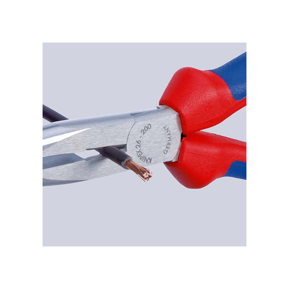 KNIPEX Pince à becs demi-ronds, droite, polie 200 mm