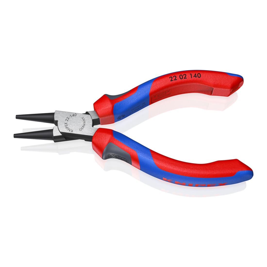 Knipex Pince à becs ronds atramentisée noire avec manchons multi-composants 140mm