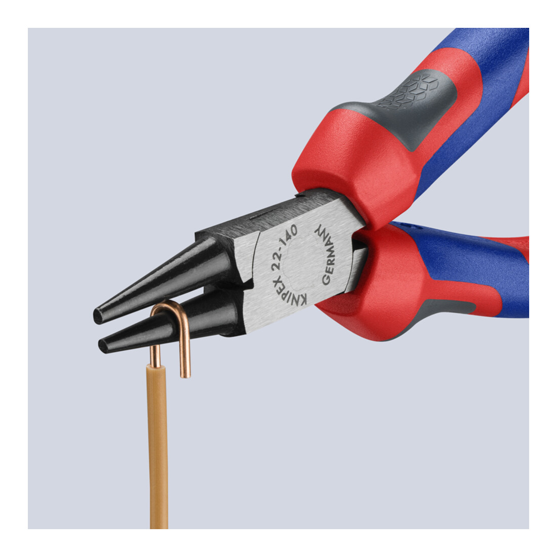 Knipex Pince à becs ronds atramentisée noire avec manchons multi-composants 140mm