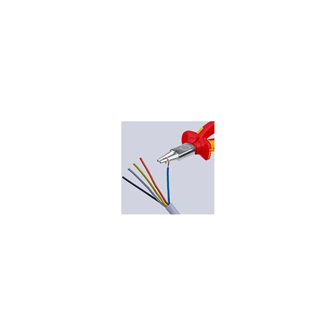 Pince à becs ronds VDE m.K.handle Knipex
