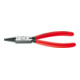 Pince à becs ronds Knipex noir atramentisée polie plastifiée-1