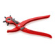 KNIPEX Pince à emporte-pièces rotative rouge, revêtement poudre, 220 mm-5