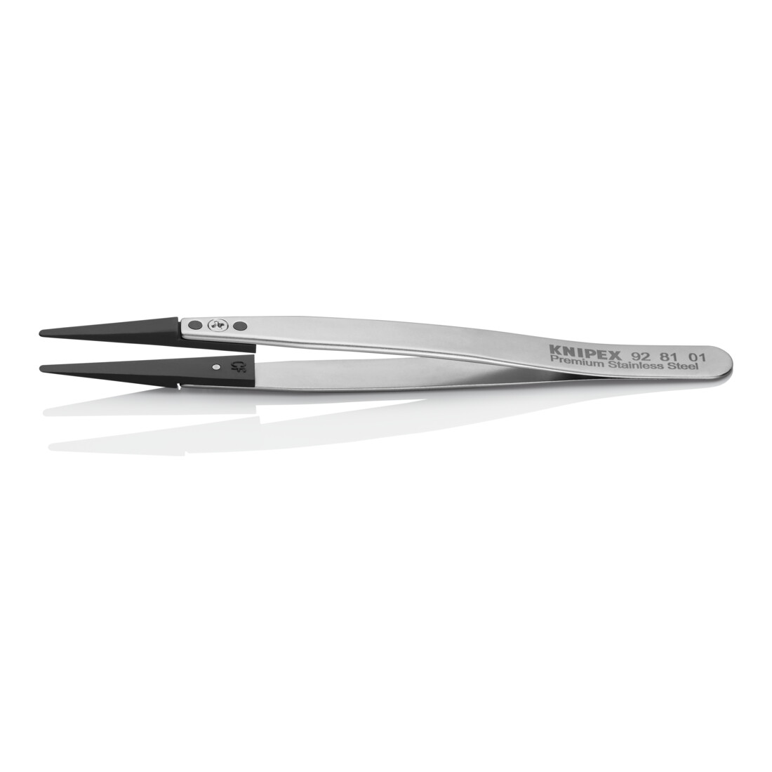 KNIPEX Pince à épiler avec embouts interchangeables ESD lisse 130 mm