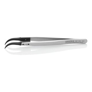 KNIPEX Pince à épiler avec embouts interchangeables ESD lisse 130 mm