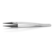 KNIPEX Pince à épiler avec embouts interchangeables ESD lisses 130 mm-3