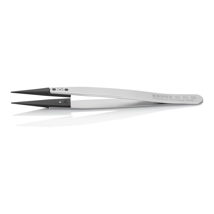KNIPEX Pince à épiler avec embouts interchangeables ESD lisses 130 mm