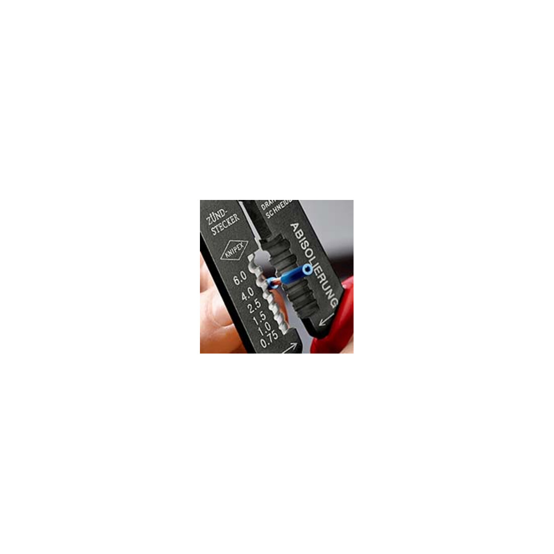 KNIPEX Pince à sertir 97 22 240 SB, manches multi-composants, noir, 240 mm