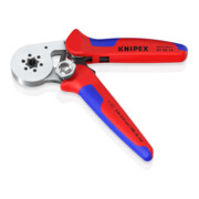 KNIPEX Pince à sertir auto-ajustable pour embouts de câble à entrée latérale, manches multicouches chromés 180 mm-2
