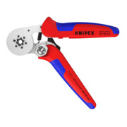 KNIPEX Pince à sertir auto-ajustable pour embouts de câble à entrée latérale, manches multicouches chromés 180 mm-4