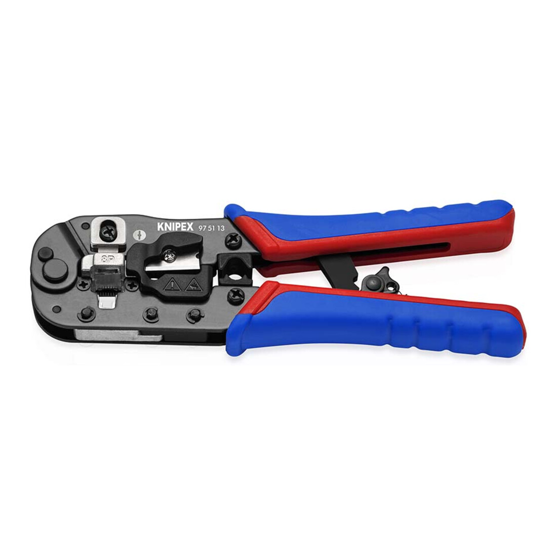 KNIPEX Pince à sertir pour connecteurs RJ45, manches bi-matière, brunie 190 mm