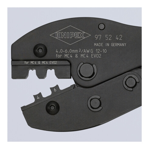 Knipex Pince à sertir PreciForce 250 mm pour MC4 / MC4 EVO2 4/6 mm²