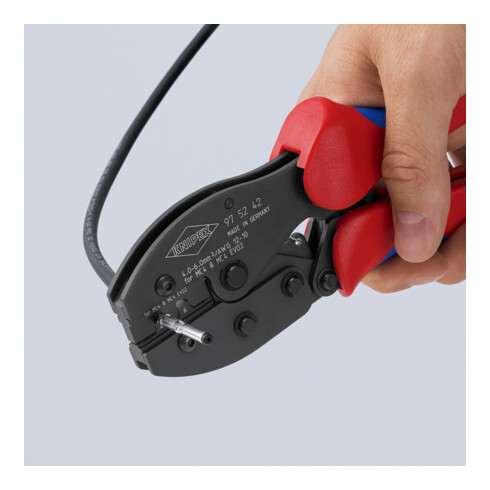 Knipex Pince à sertir PreciForce 250 mm pour MC4 / MC4 EVO2 4/6 mm²