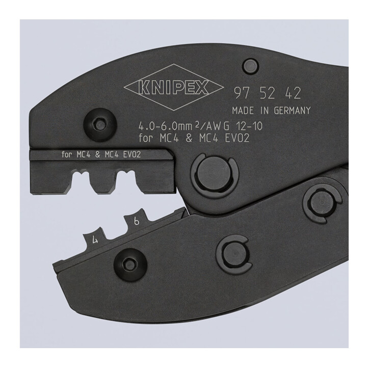 Knipex Pince à sertir PreciForce 250 mm SB pour MC4 / MC4 EVO2 4/6 mm²