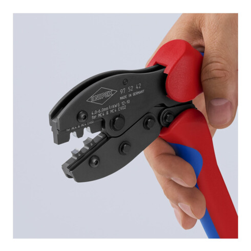Knipex Pince à sertir PreciForce 250 mm SB pour MC4 / MC4 EVO2 4/6 mm²