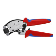 KNIPEX Pince à sertir Twistor® T auto-ajustable pour embouts de câble, tête rotative, manches bi-matière, chromée, 196 mm 97 53 19 SB-1