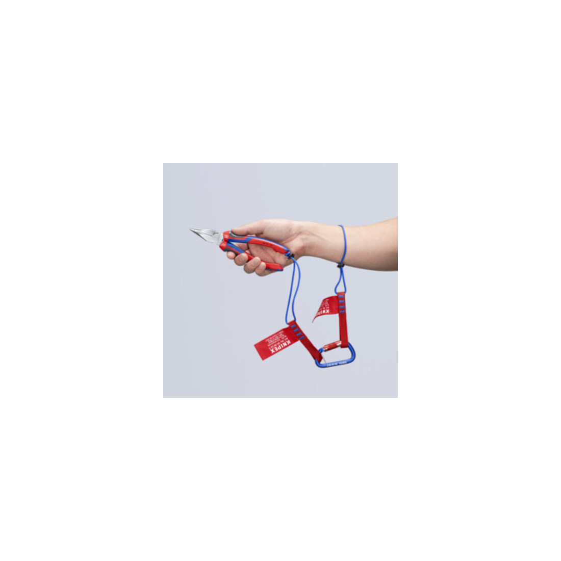 KNIPEX Pince combinée fine chromée avec poignées multicomposants 185 mm