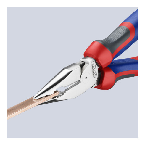 KNIPEX Pince combinée fine chromée avec poignées multicomposants 185 mm