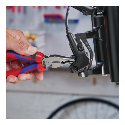 KNIPEX Pince combinée fine polie avec poignées multicomposants 185 mm