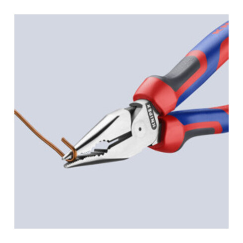 KNIPEX Pince combinée fine polie avec poignées multicomposants 185 mm