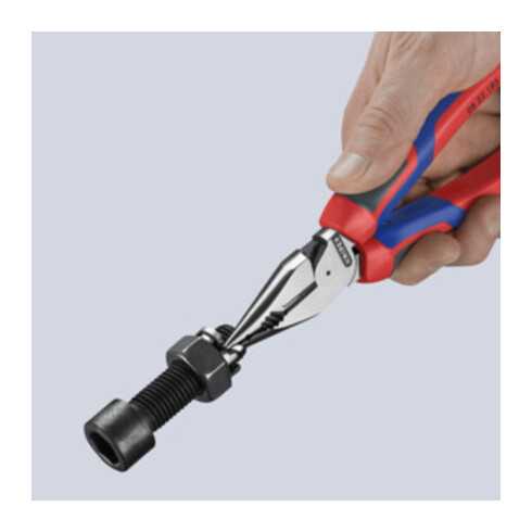 KNIPEX Pince combinée fine polie avec poignées multicomposants 185 mm