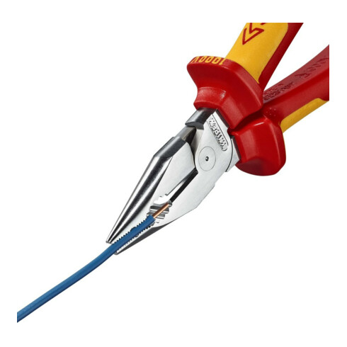 KNIPEX Pince combinée pointue VDE chromée avec poignées multicouches 185 mm