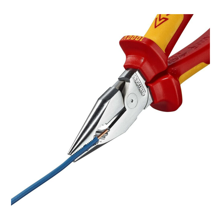 KNIPEX Pince combinée pointue VDE chromée avec poignées multicouches 185 mm