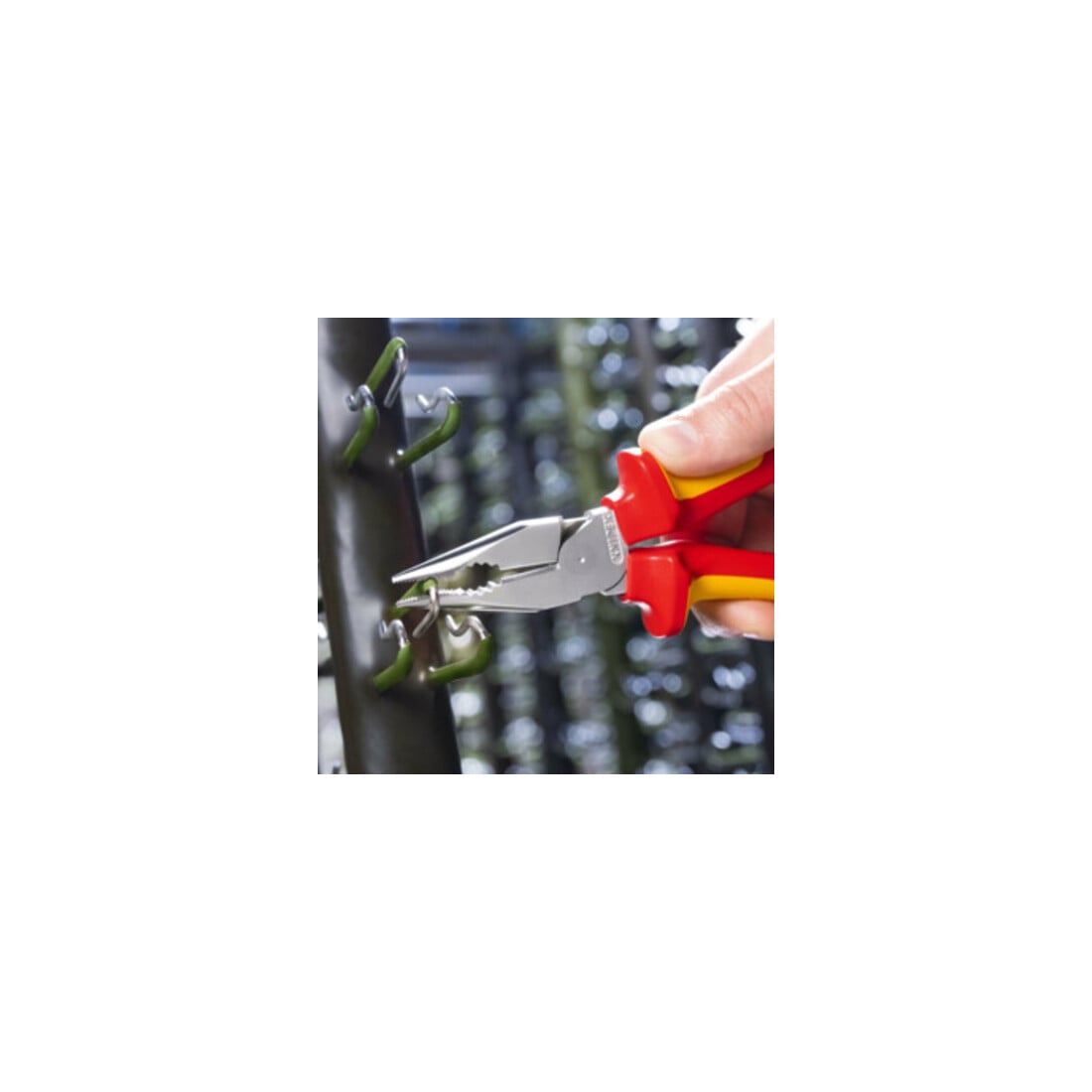 KNIPEX Pince combinée pointue VDE chromée avec poignées multicouches 185 mm