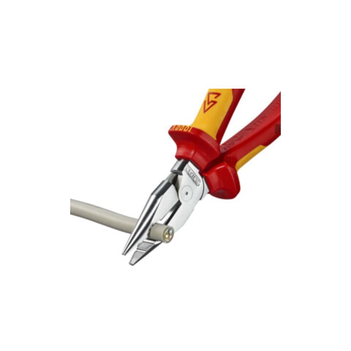 KNIPEX Pince combinée pointue VDE chromée avec poignées multicouches 185 mm