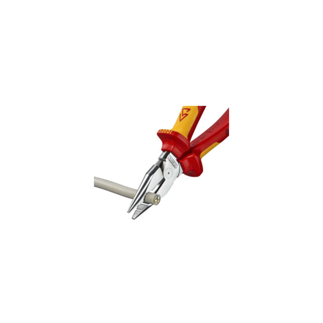 KNIPEX Pince combinée pointue VDE chromée avec poignées multicouches 185 mm