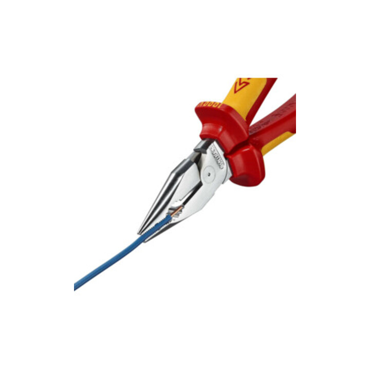 KNIPEX Pince combinée pointue VDE chromée avec poignées multicouches 185 mm