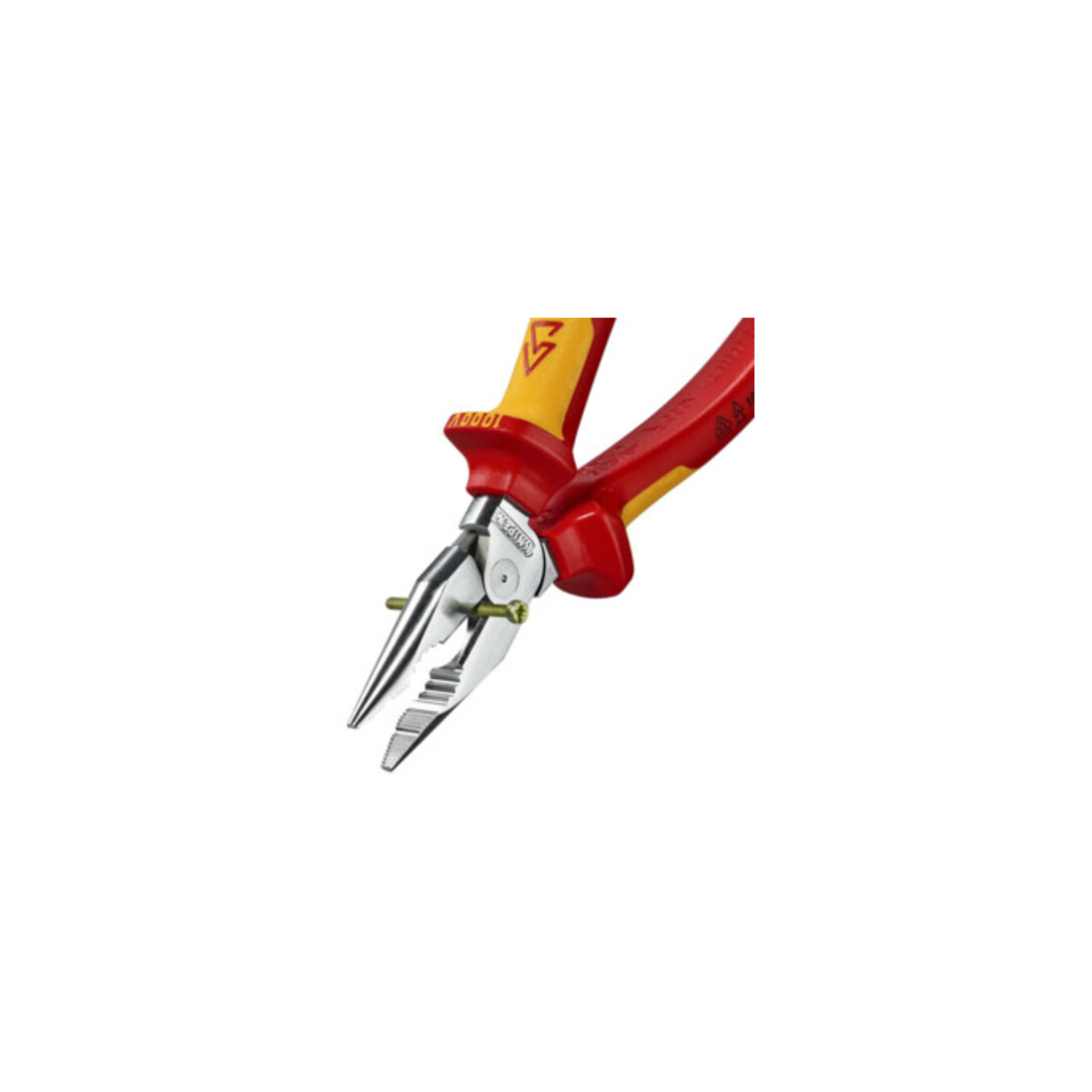 KNIPEX Pince combinée pointue VDE chromée avec poignées multicouches 185 mm