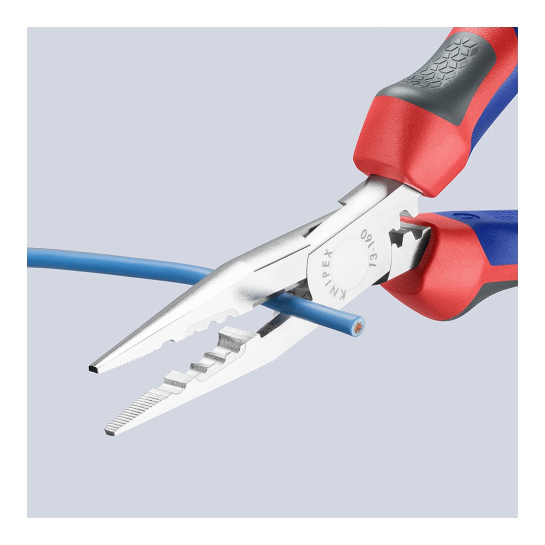 KNIPEX Pince de câblage pour électriciens chromée, avec gaine 160 mm