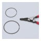 KNIPEX Pince de montage pour circlips sur arbres, revêtement plastique, brunie, 170 mm