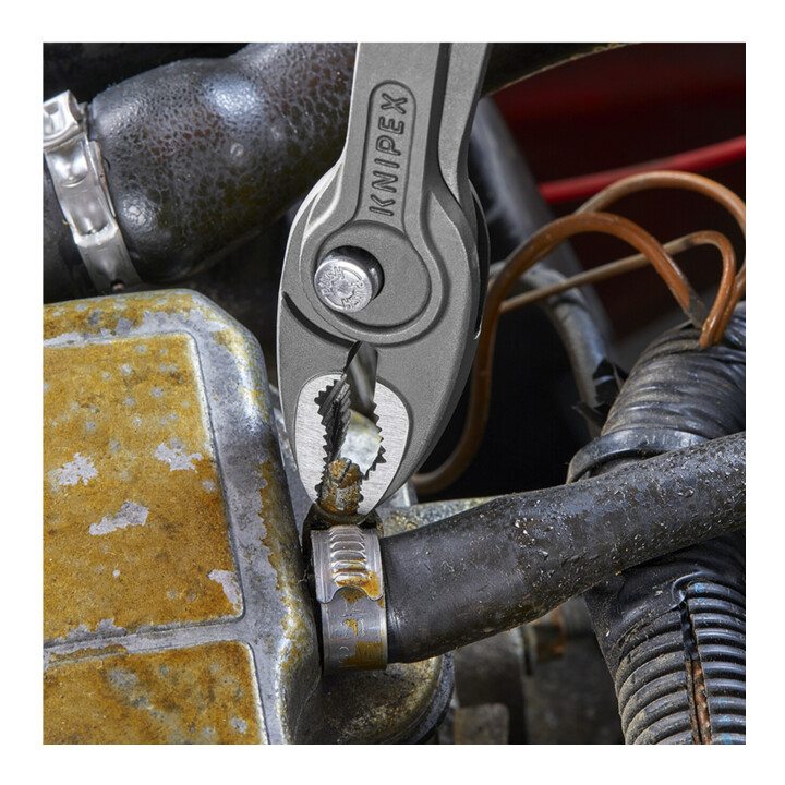 KNIPEX Pince de préhension frontale brunie à froid, avec gaine, Longueur totale: 200 mm