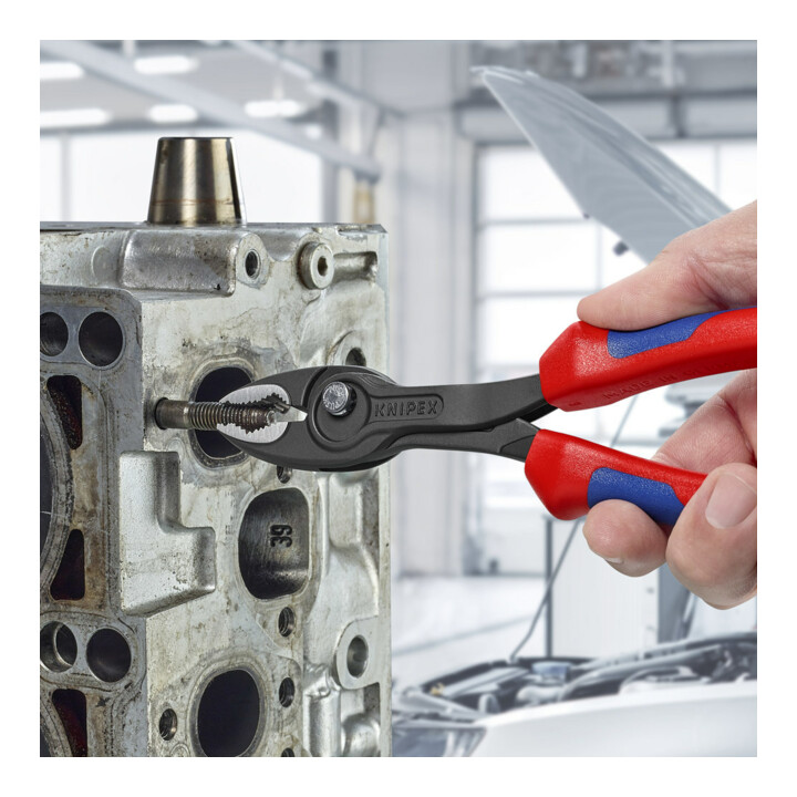 KNIPEX Pince de préhension frontale brunie à froid, avec gaine, Longueur totale: 200 mm