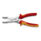 KNIPEX Pince multifonction pour électricien 13 76 200 modèle métrique isolée, manches multicomposants, certifiée VDE, chromée 200 mm
